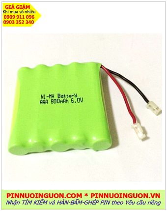 Pin sạc NiMh 6v-AAA850mAh, Pin điện thoại bàn không dây Sony 6v-AAA850mAh /Nhận hàn ghép pin